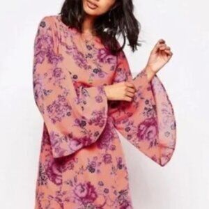 NWOT Melrose Clementine long floral free people dress size 8
